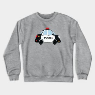 Cute Police Car Design Crewneck Sweatshirt